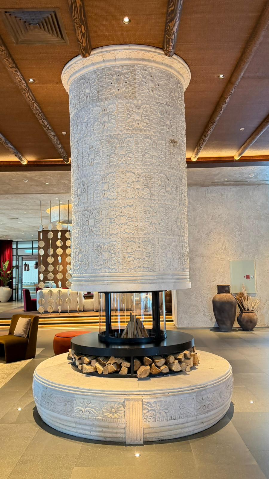 Hotel Lobby — Stone Archway
